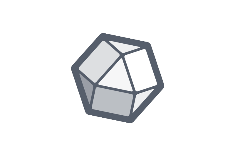 ipicture of a cuboctahedron flattened